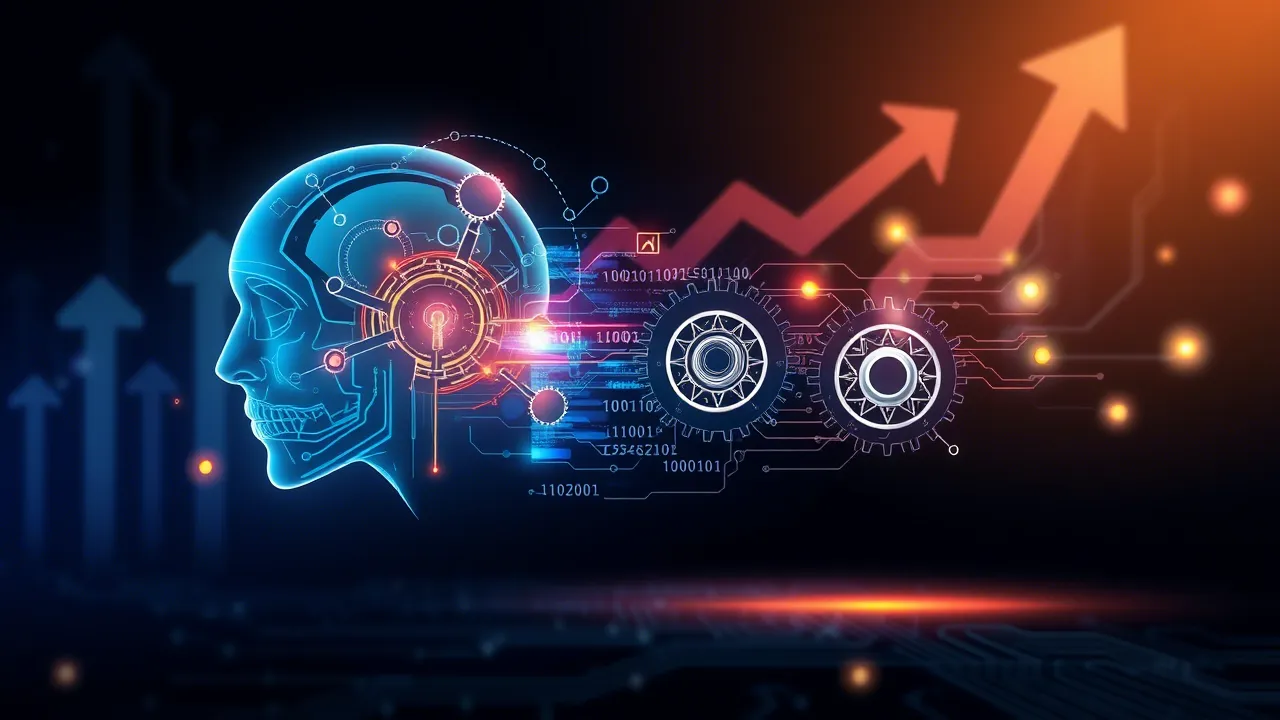 Imagen conceptual del proceso de optimización de un modelo de IA, volviéndose más ligero y rápido.