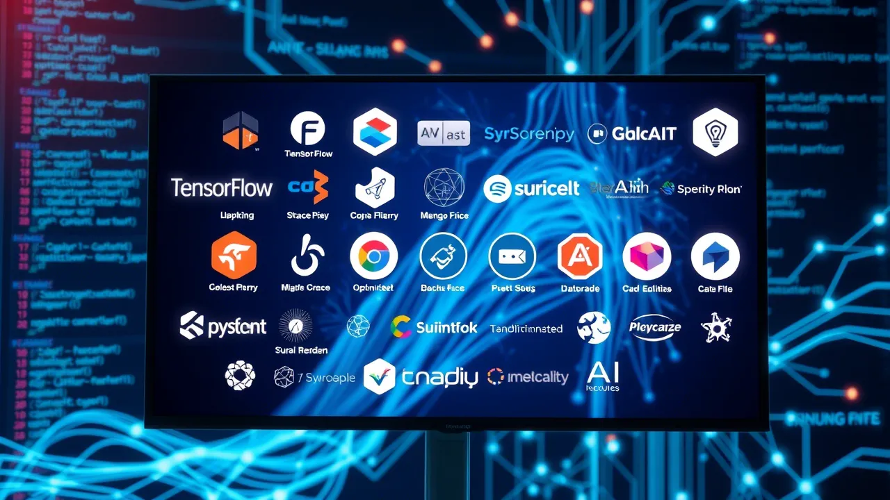 Logotipos de frameworks y plataformas de IA populares utilizados para la optimización de modelos.