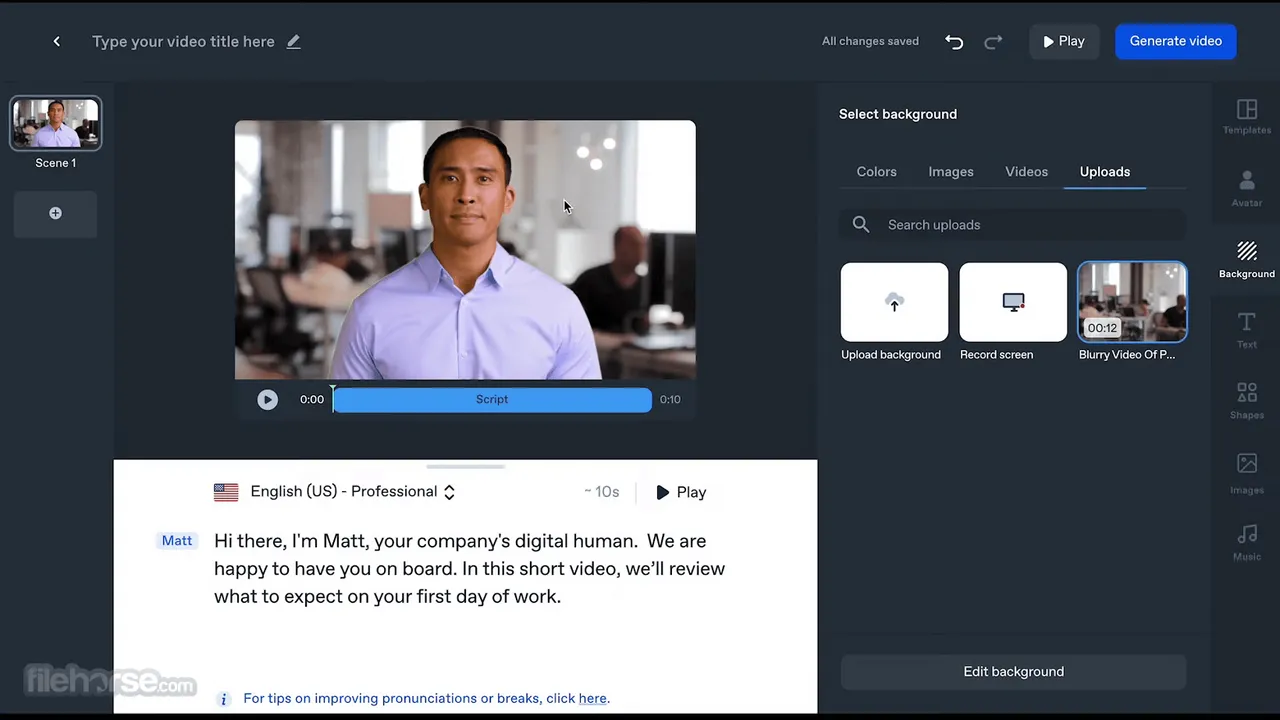 Imagen estilizada de una videolección con avatar de IA lista para su publicación en diversas plataformas.