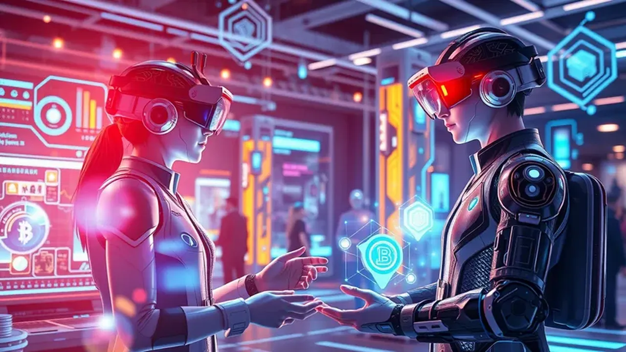 Imagen conceptual de la fusión del Metaverso y la Inteligencia Artificial en la economía del futuro.