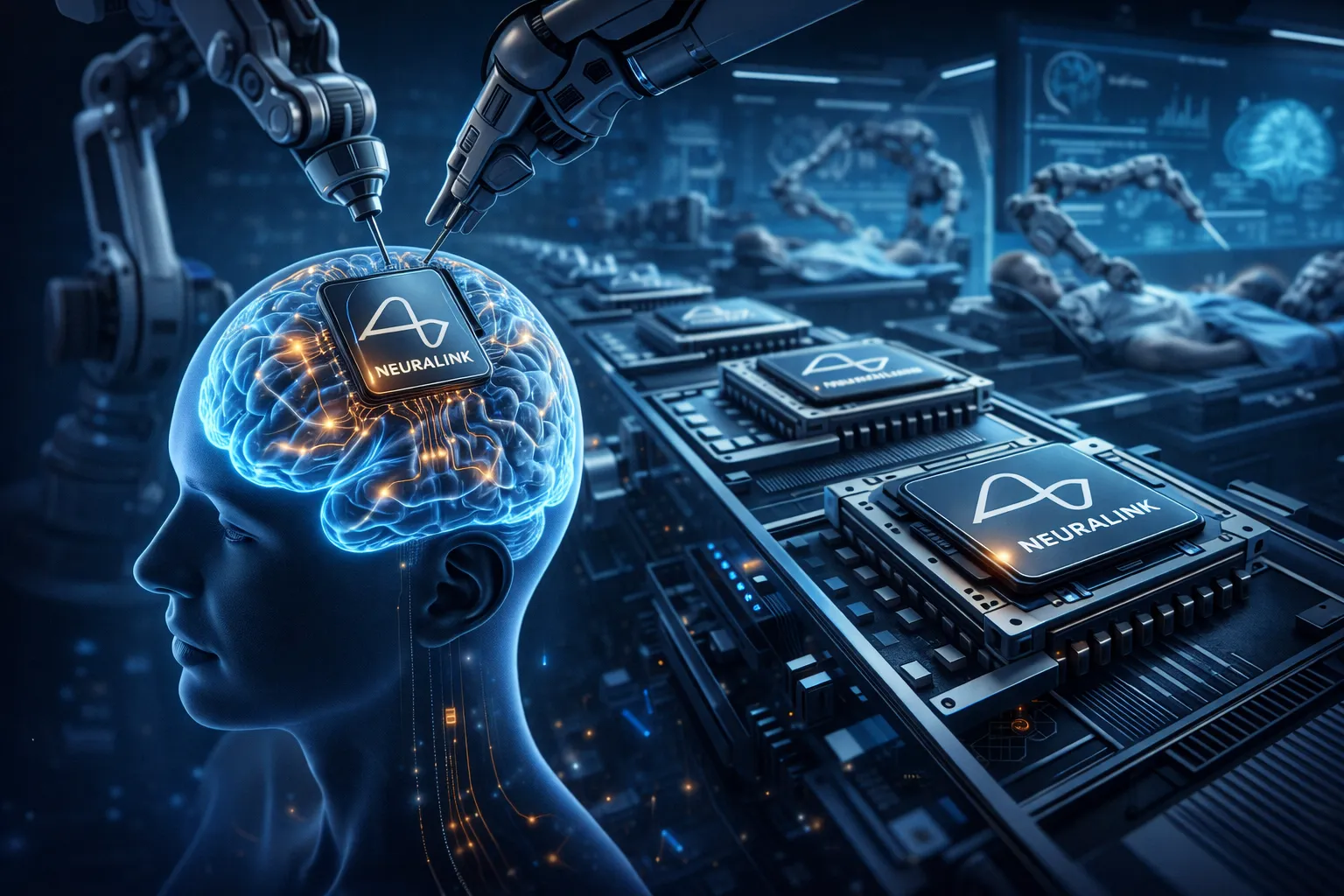 Neuralink начинает массовое производство нейрочипов и автоматизацию имплантации