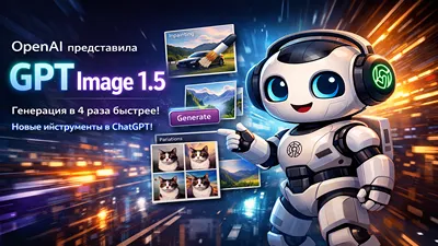 OpenAI представила GPT Image 1.5: генерация изображений стала в 4 раза быстрее