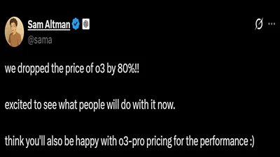 OpenAI наносит двойной удар: запуск o3-pro и 80% снижение цен на o3