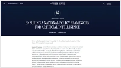 Белый дом и Конгресс разработают единую национальную рамку регулирования ИИ